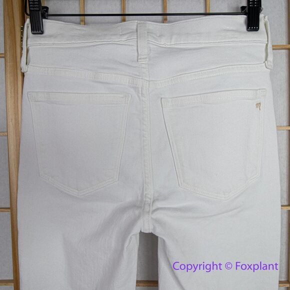 NEW Madewell Kick Out Crop Jeans in pure white, 24 - Picture 9 of 16
